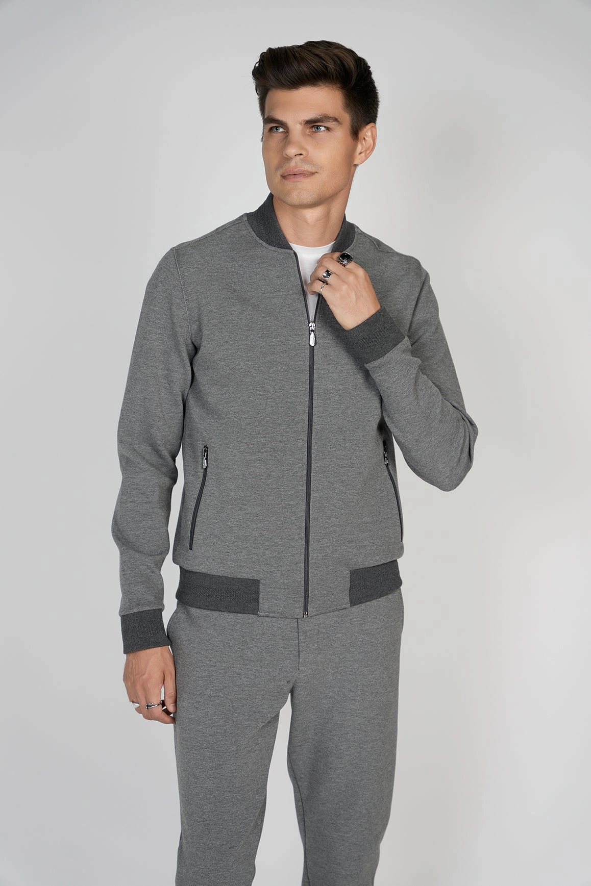 Grey Bomber Pants