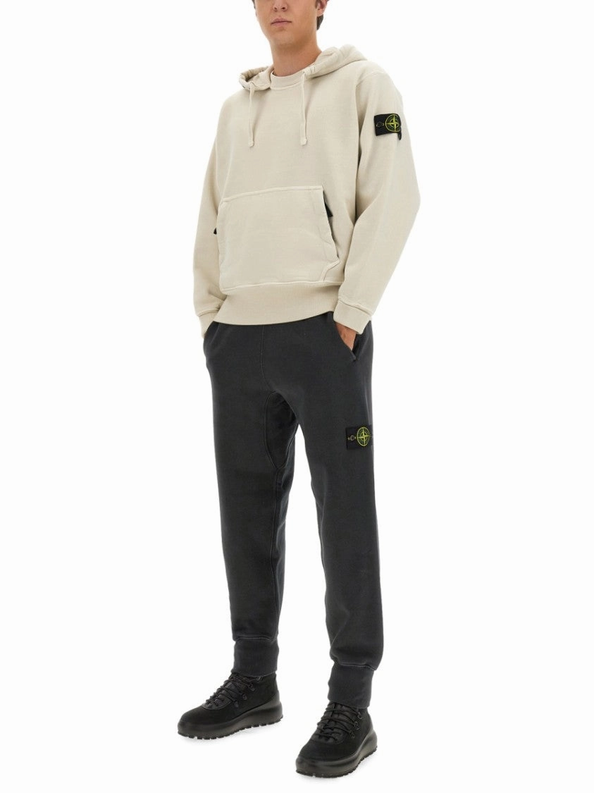 Grey Tapered Leg Jogging Pants