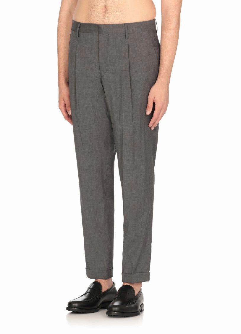 Grey Virgin Wool Pants