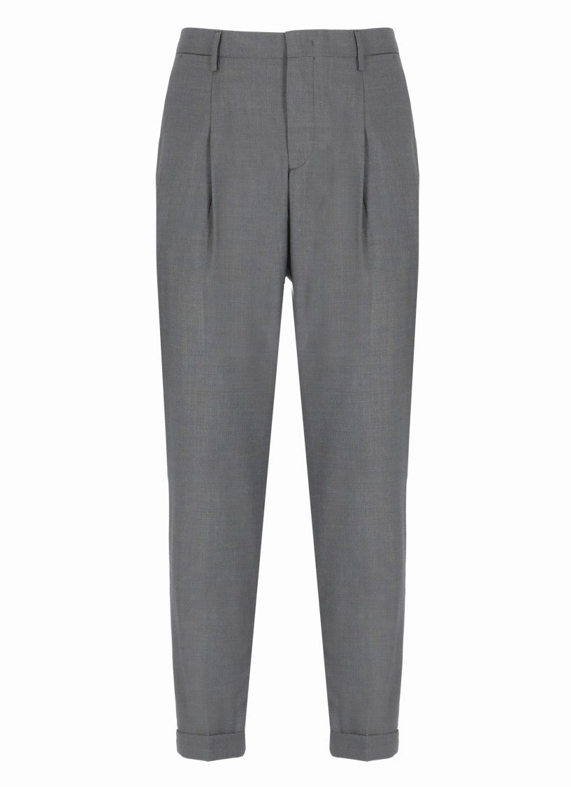Grey Virgin Wool Pants