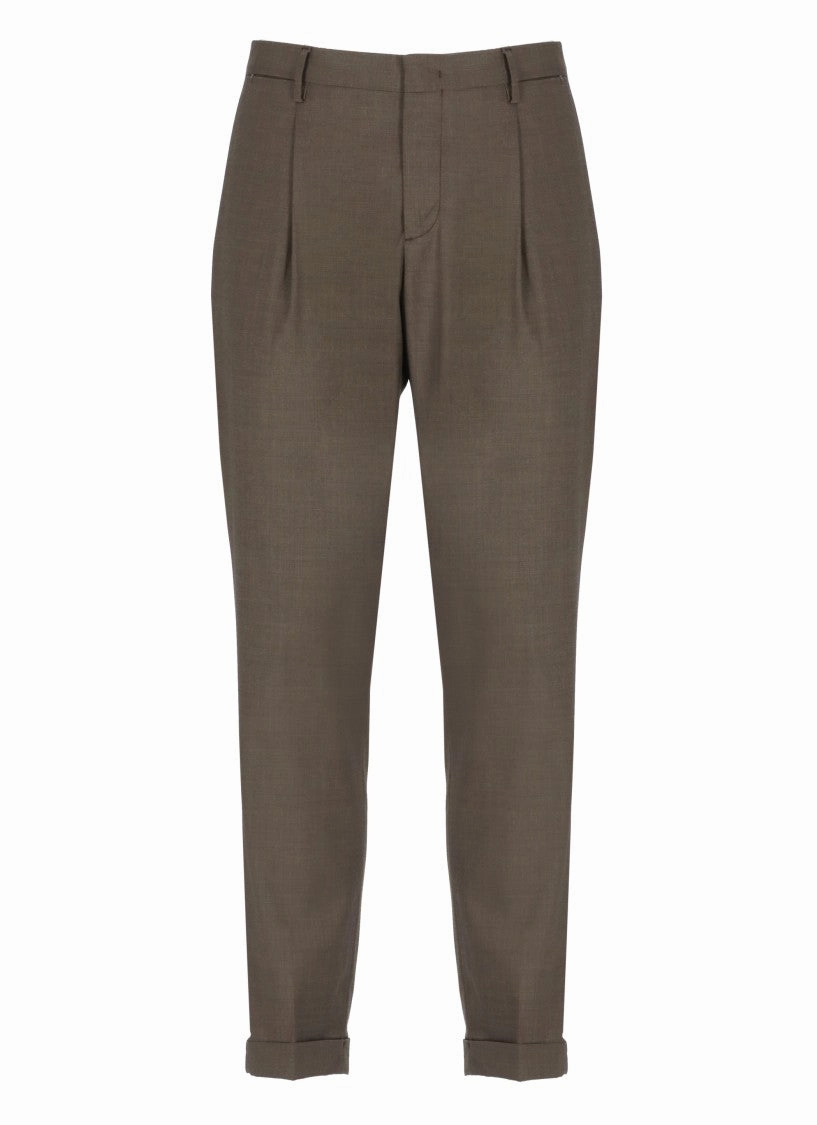 Grey Virgin Wool Pants