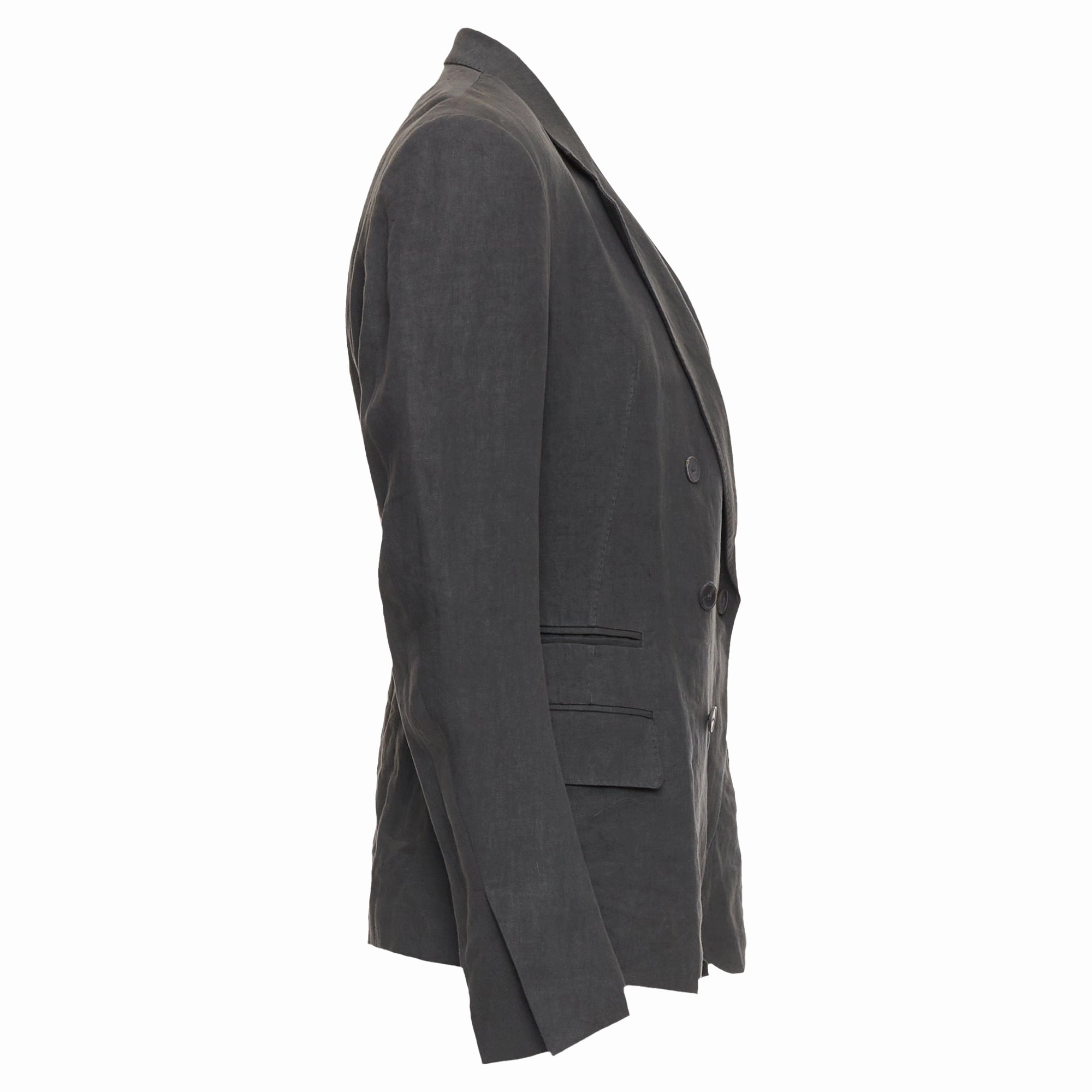 Haider Ackermann Linen Double Breasted Blazer Jacket