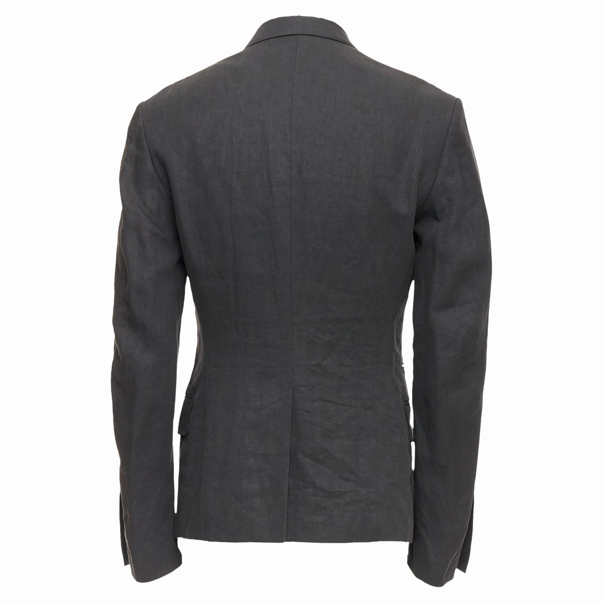 Haider Ackermann Linen Double Breasted Blazer Jacket