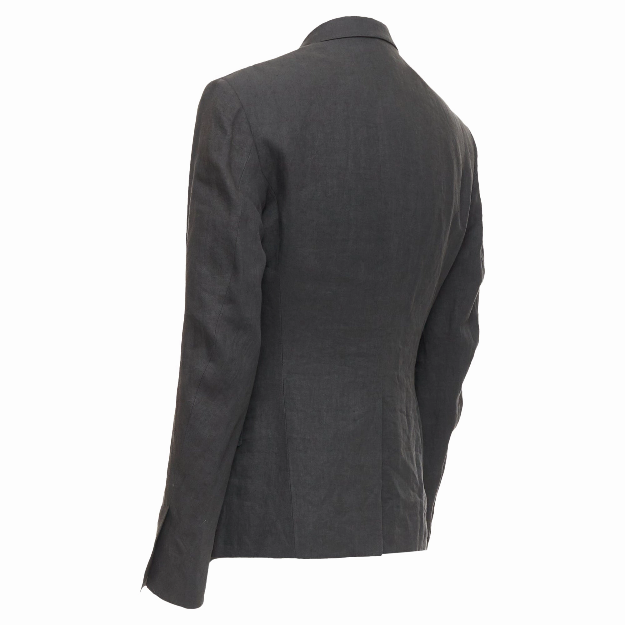 Haider Ackermann Linen Double Breasted Blazer Jacket