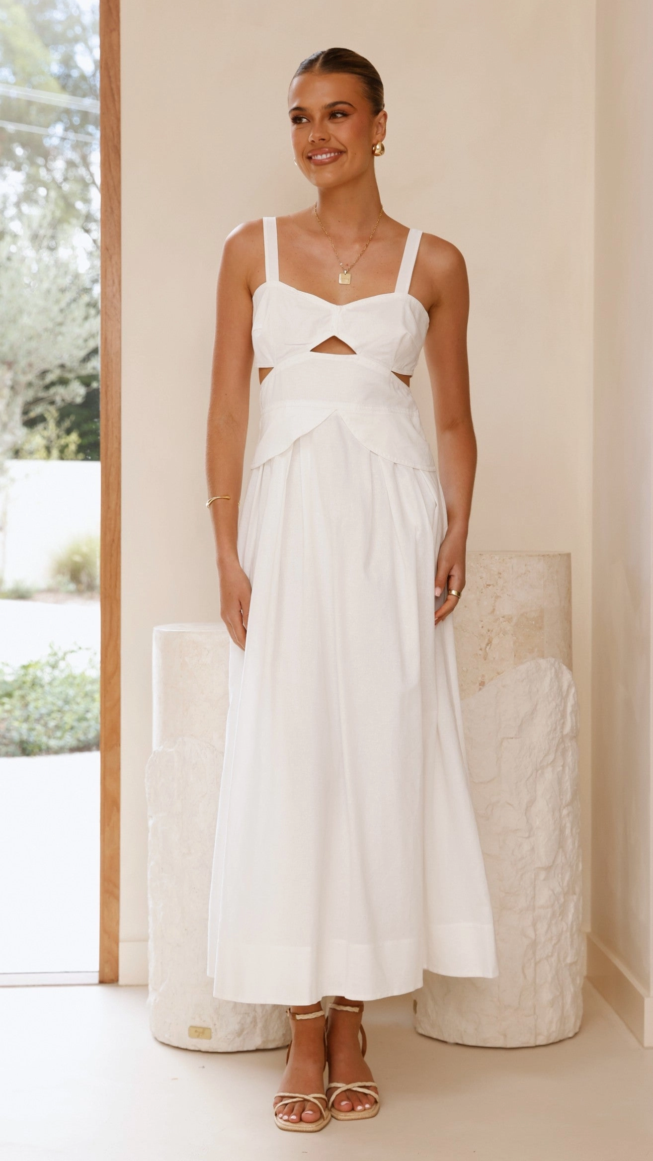 Harleigh Midi Dress - White
