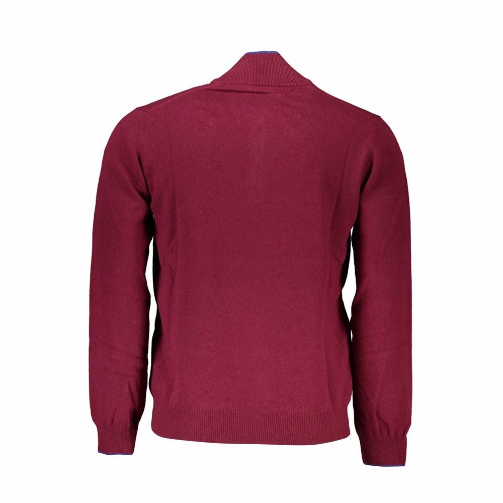 Harmont & Blaine Elegant Half-Zip Sweater with Embroidery Men's Detail