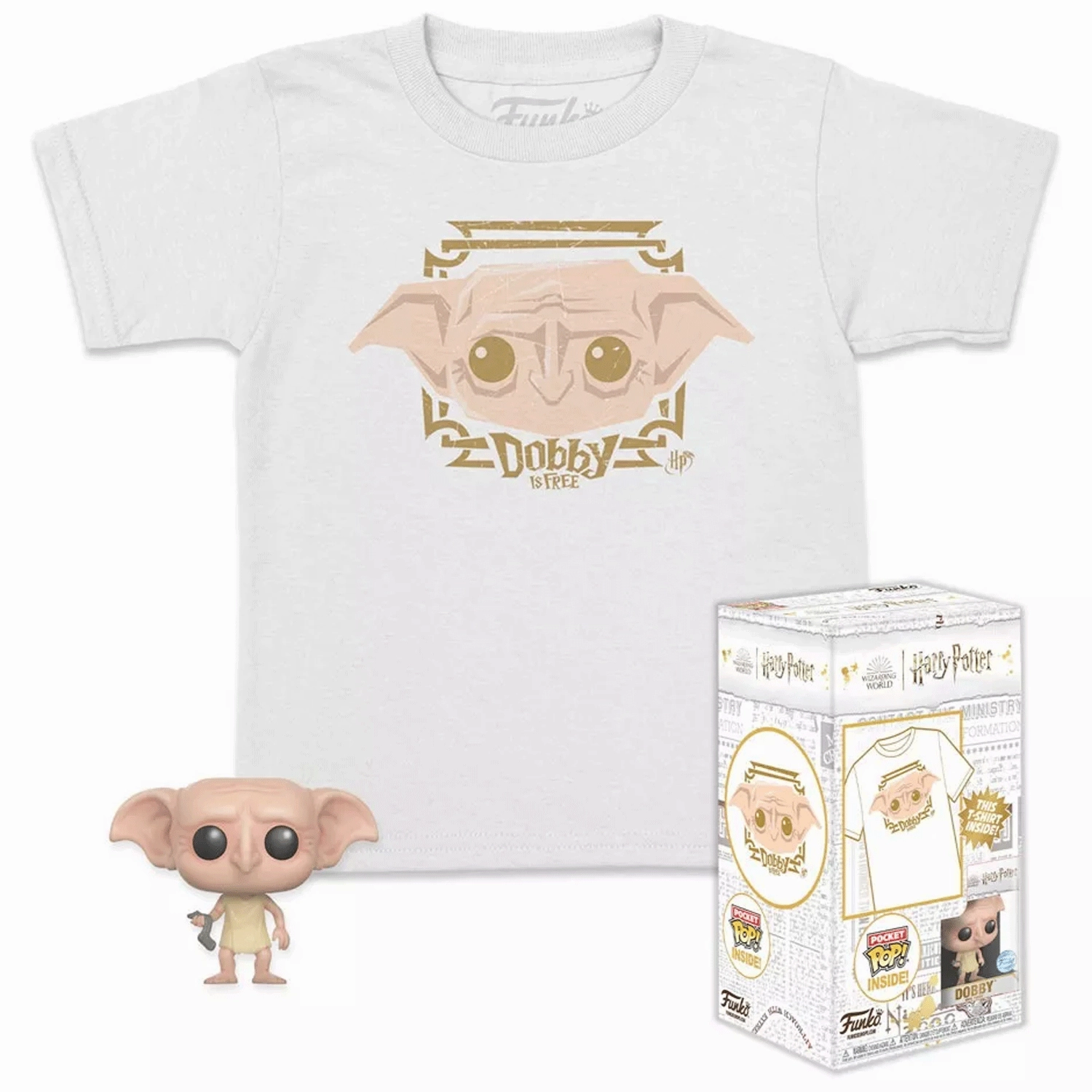 Harry Potter Dobby Pocket Pop! Vinyl and Tee Set for Kids