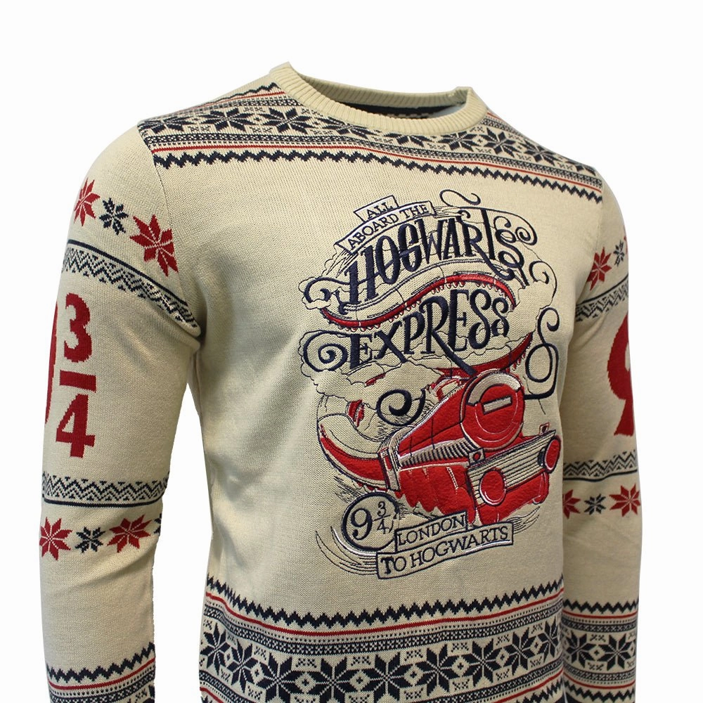 Harry Potter Hogwarts Express Knitted Christmas Jumper / Sweater