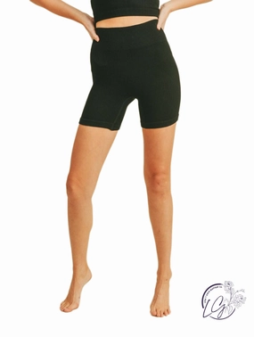High Rise Premium Ribbed Seamless Biker Short affordable athletic pants for men