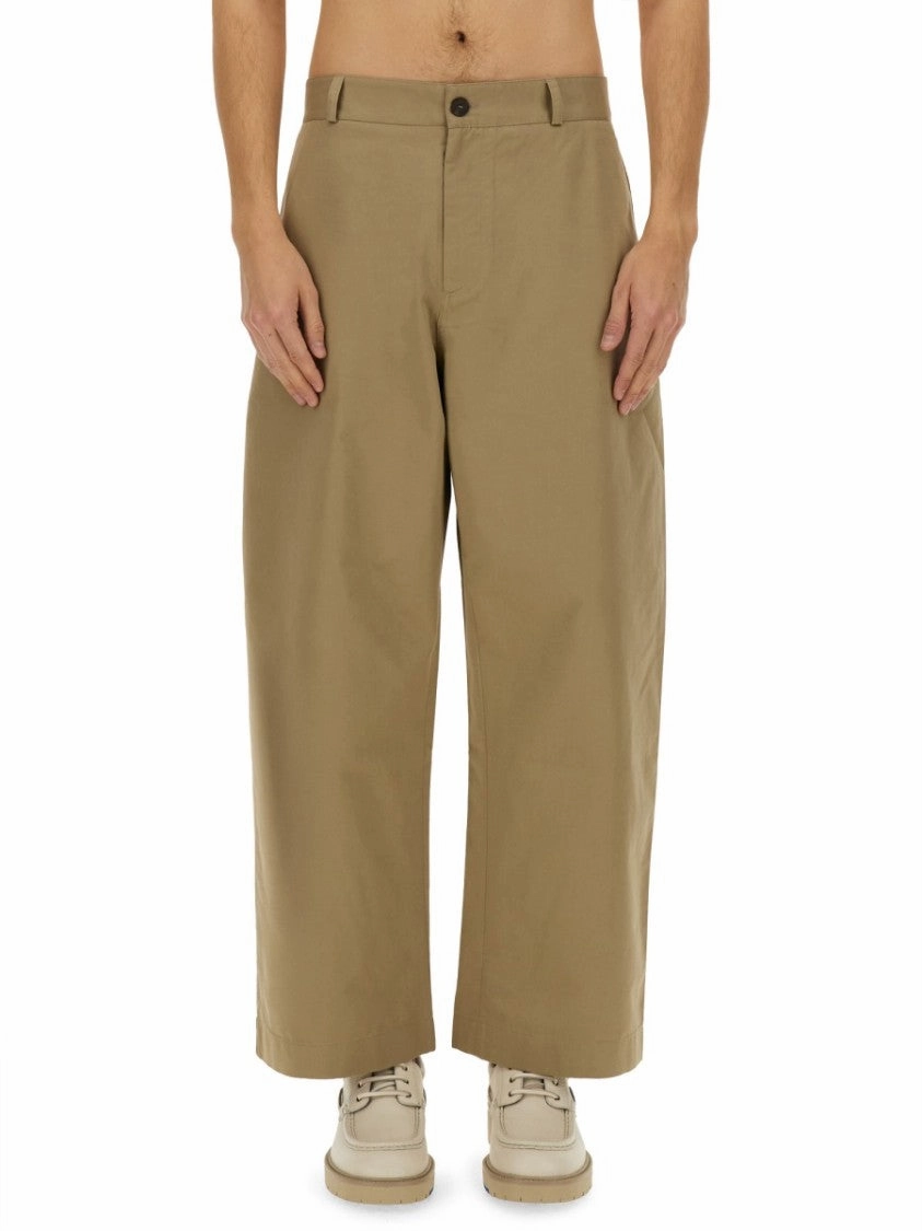 High-Waisted Slim Curved Pants