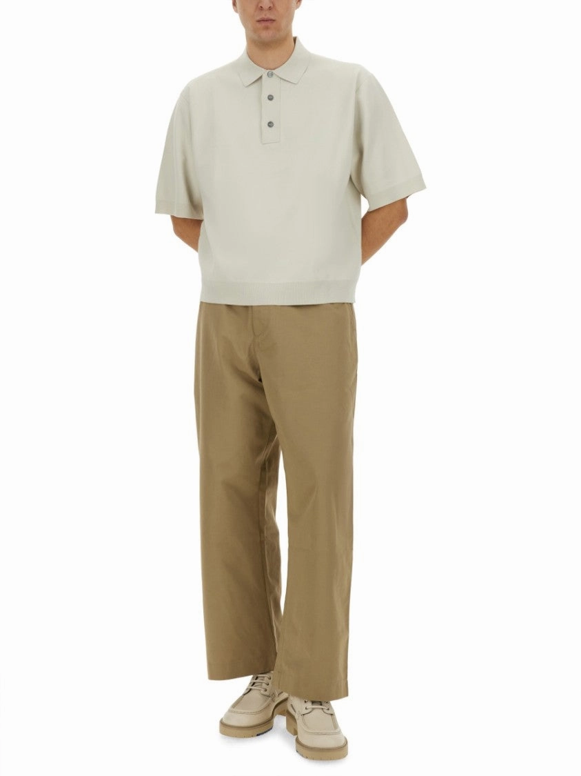 High-Waisted Slim Curved Pants