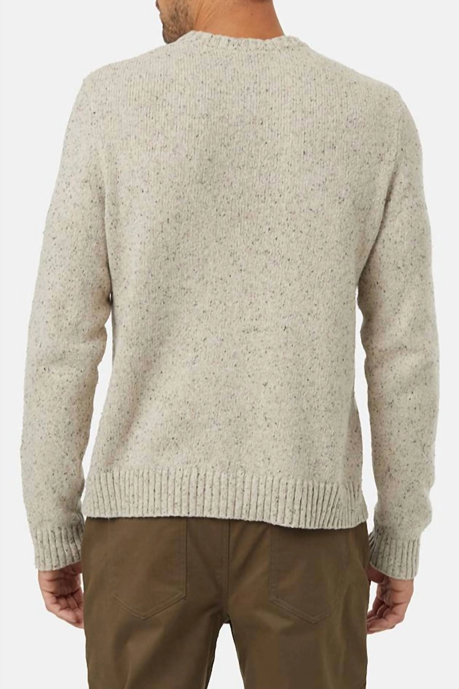 Highline Nep Crew Sweater In Pale Oak Heather Nep