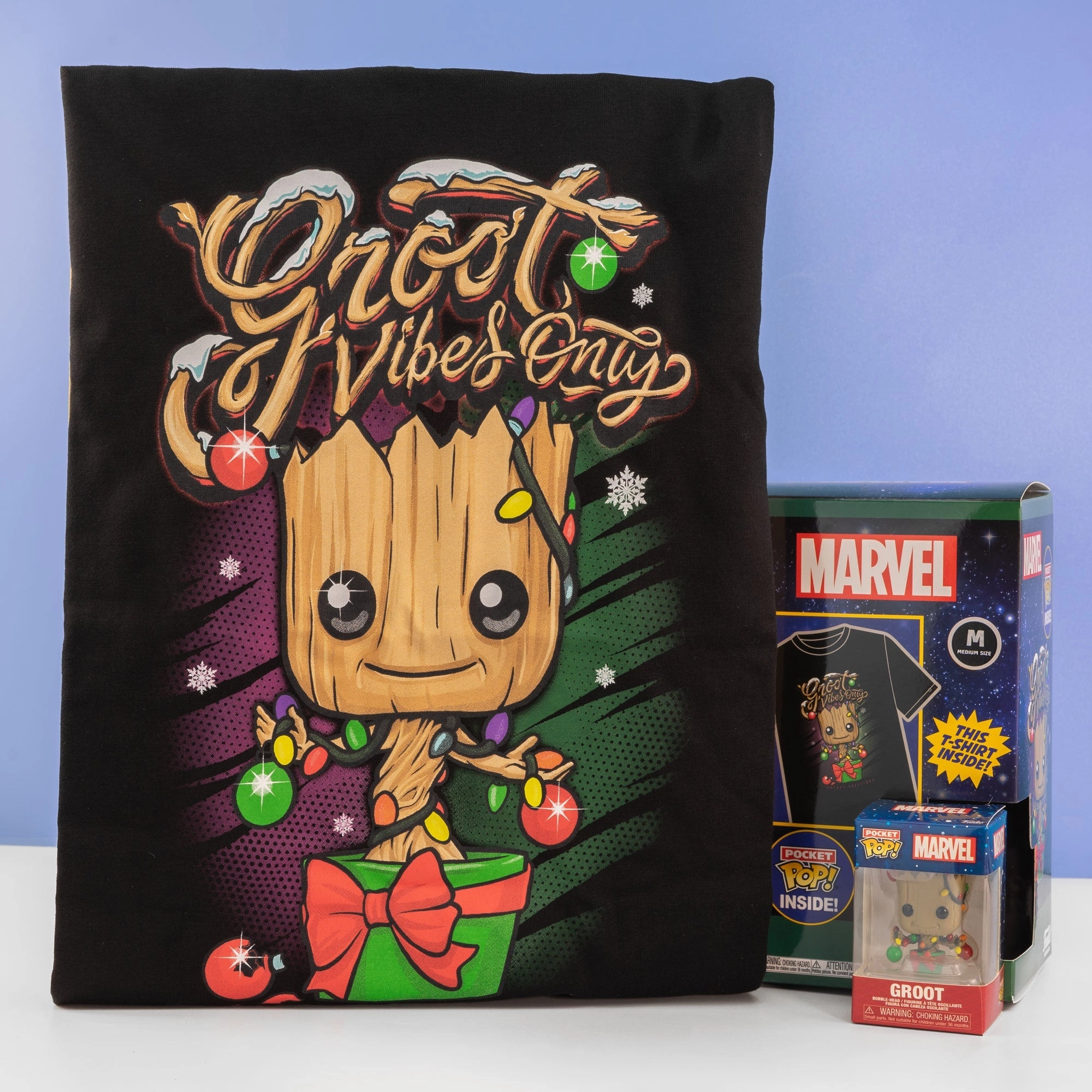 Holiday Groot Pocket Funko Pop! Vinyl and Tee Set for Kids