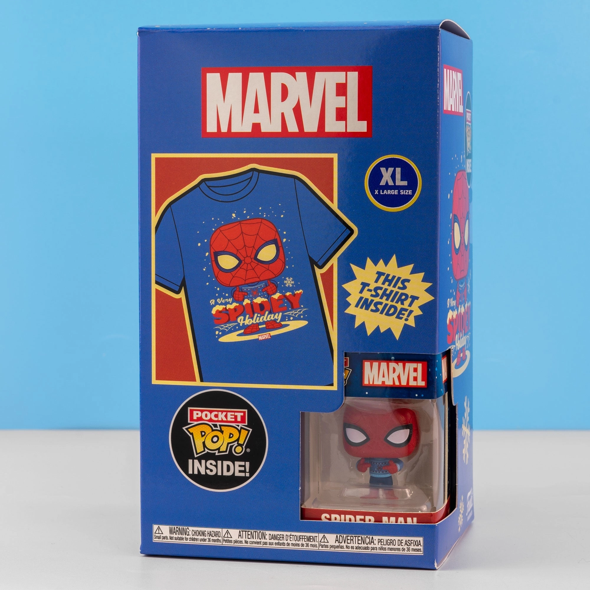 Holiday Spider-Man Pocket Funko Pop! Vinyl and Tee Set for Kids