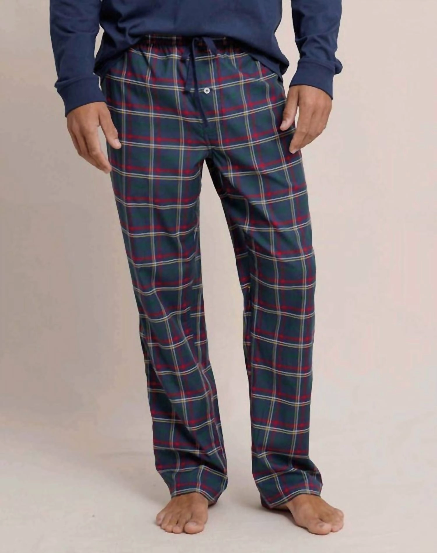 Holiday Tartan Lounge Pant In Dress Blue