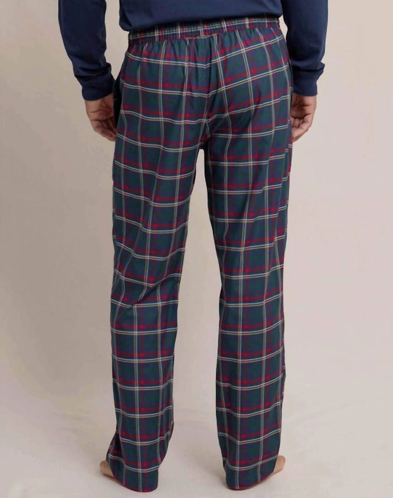 Holiday Tartan Lounge Pant In Dress Blue