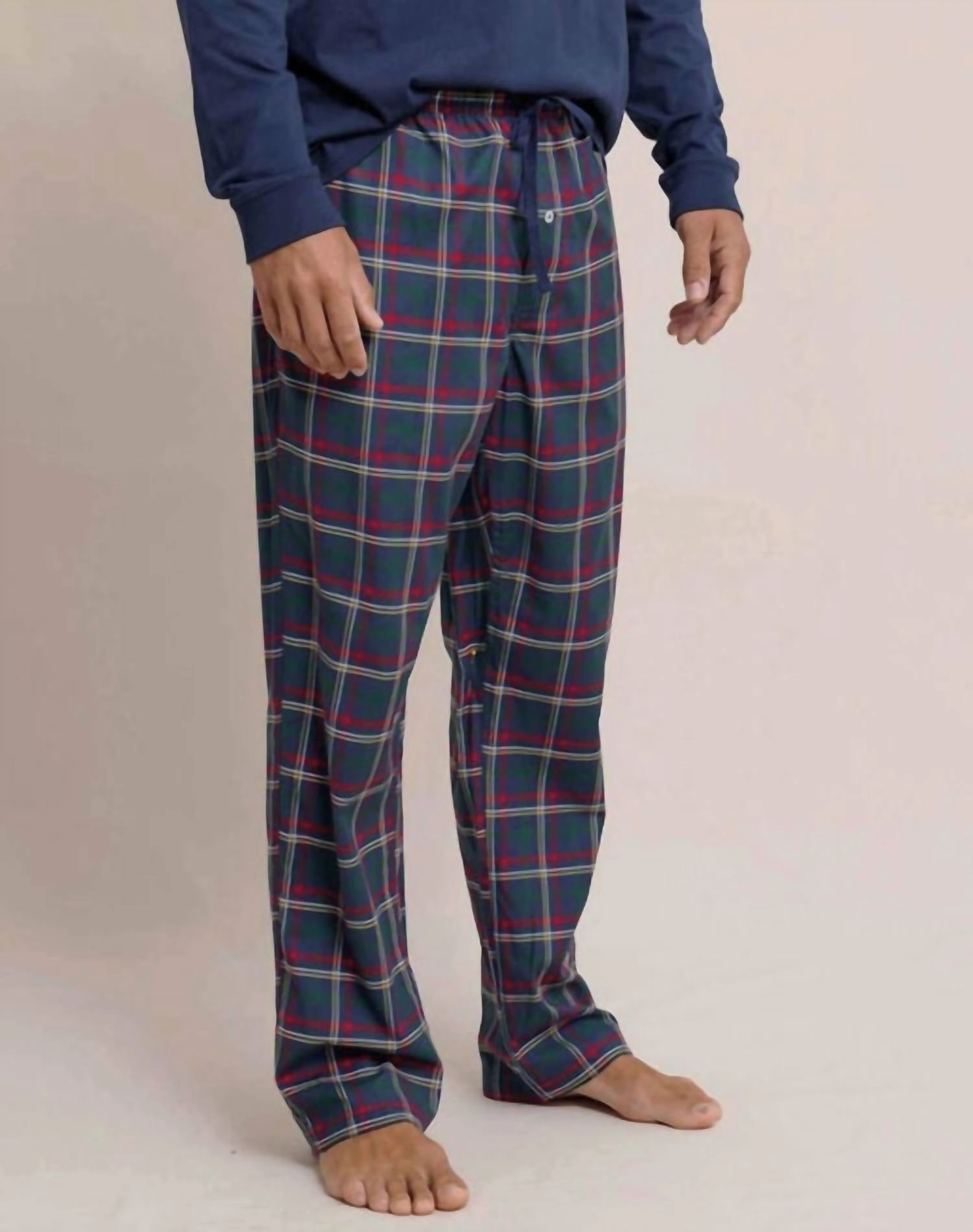 Holiday Tartan Lounge Pant In Dress Blue