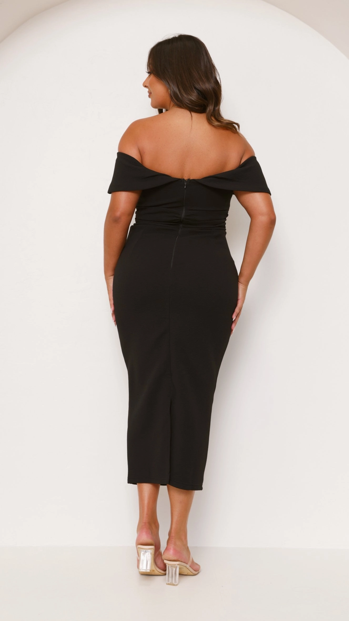 Holly Midi Dress - Black