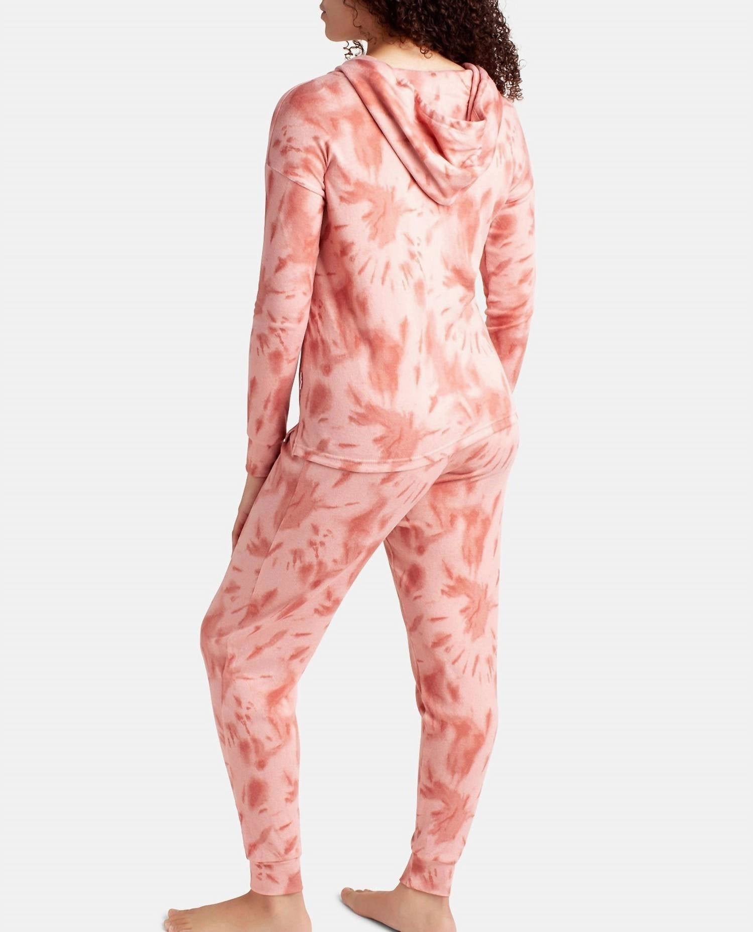 Hooded Hacci Sleep Set With Jogger In Mesa Sunburst