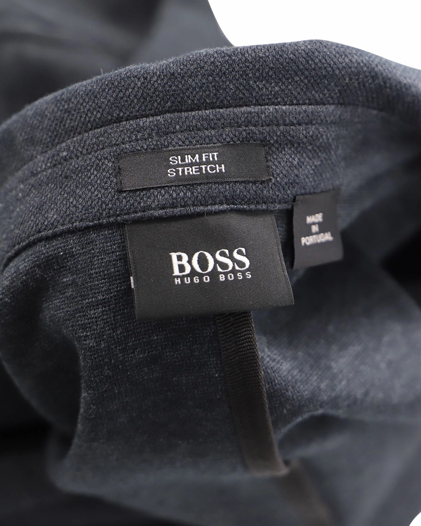 Hugo Boss Slim Fit Tailored Blazer in Navy Blue Cotton