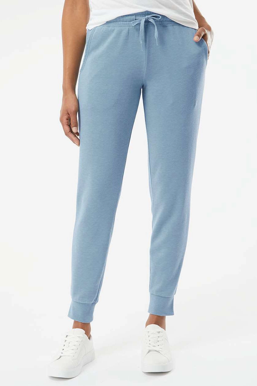 Independent Trading Company Womens California Wave Wash Sweatpants w/ Pockets - Misty Blue