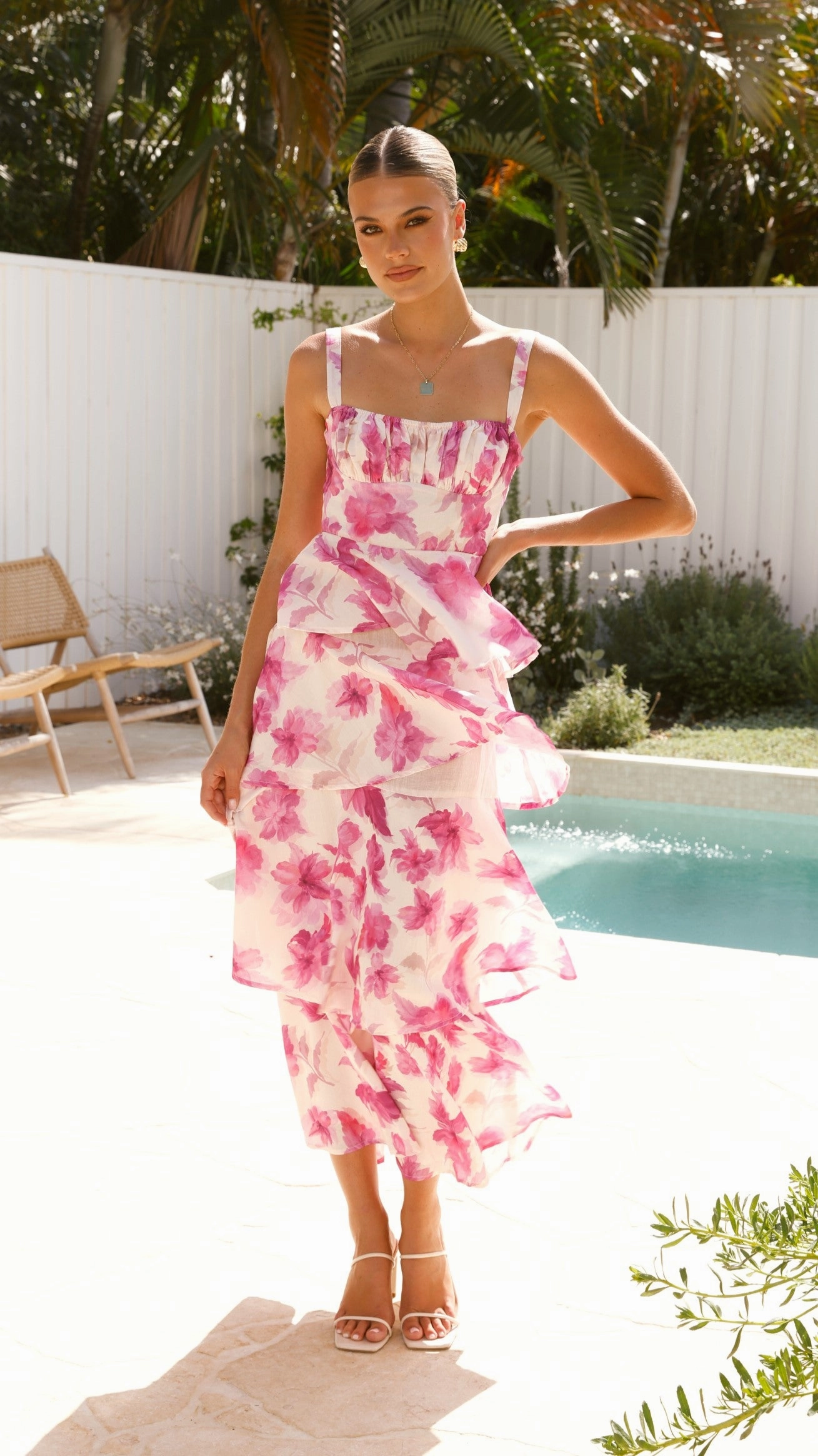 Indi Maxi Dress - Pink Floral