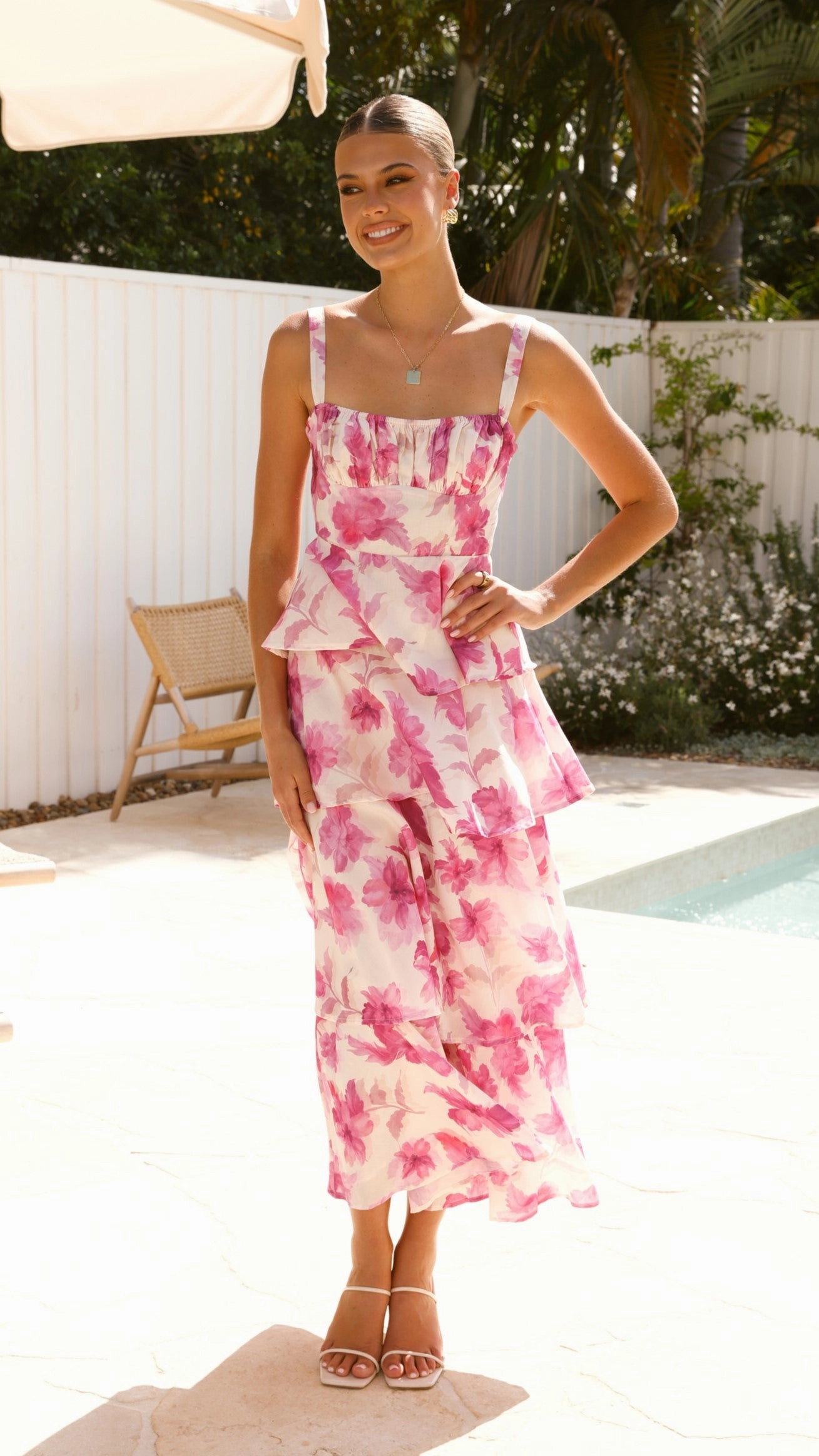 Indi Maxi Dress - Pink Floral