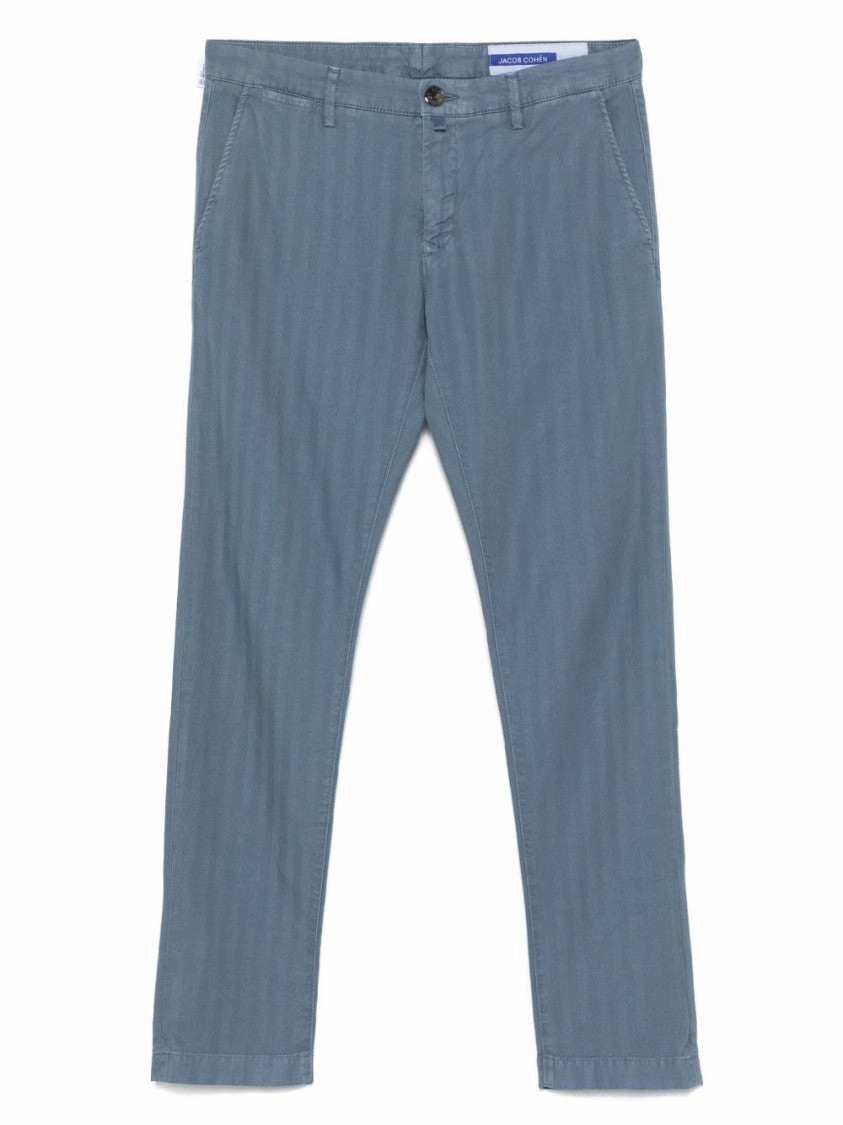 Indigo Blue Denim Jeans With Classic Design