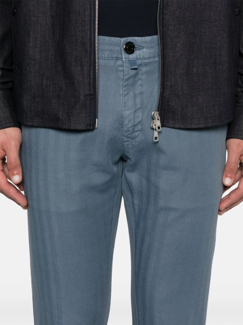 Indigo Blue Denim Jeans With Classic Design