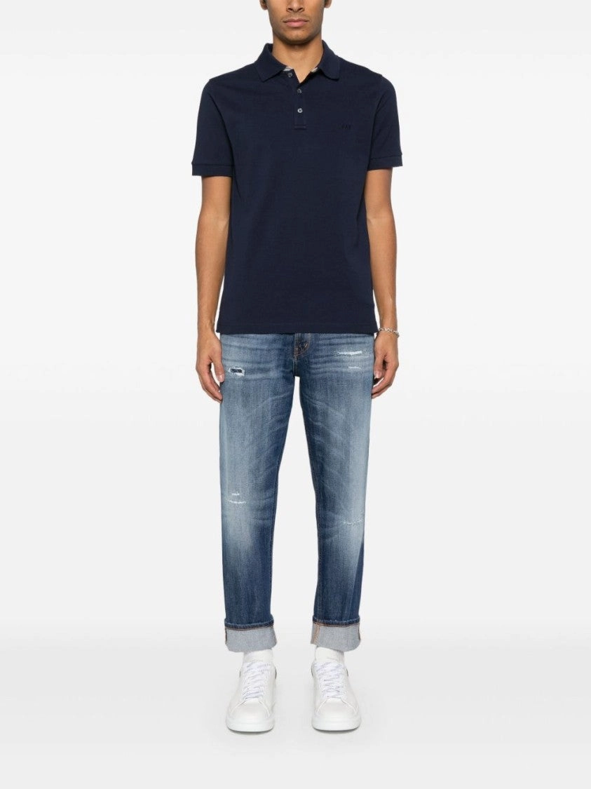 Indigo Blue Jeans With Concealed Fly