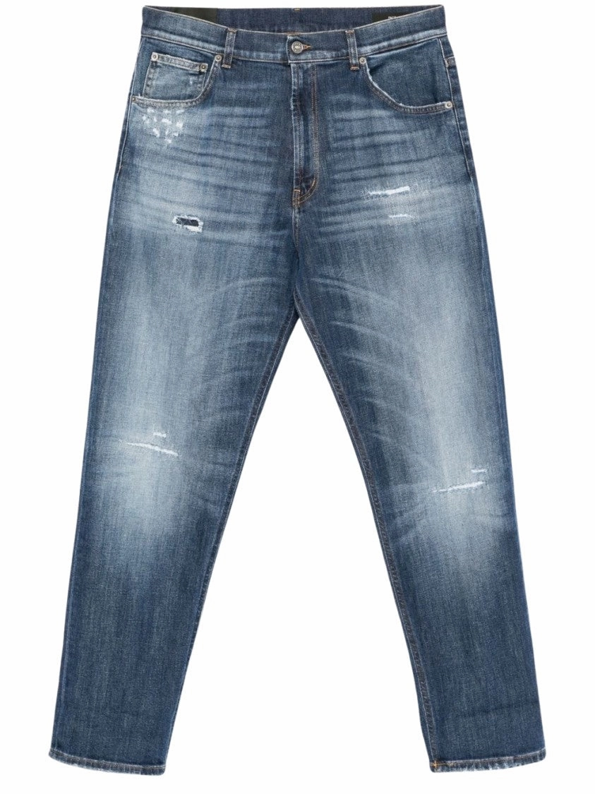 Indigo Blue Jeans With Concealed Fly