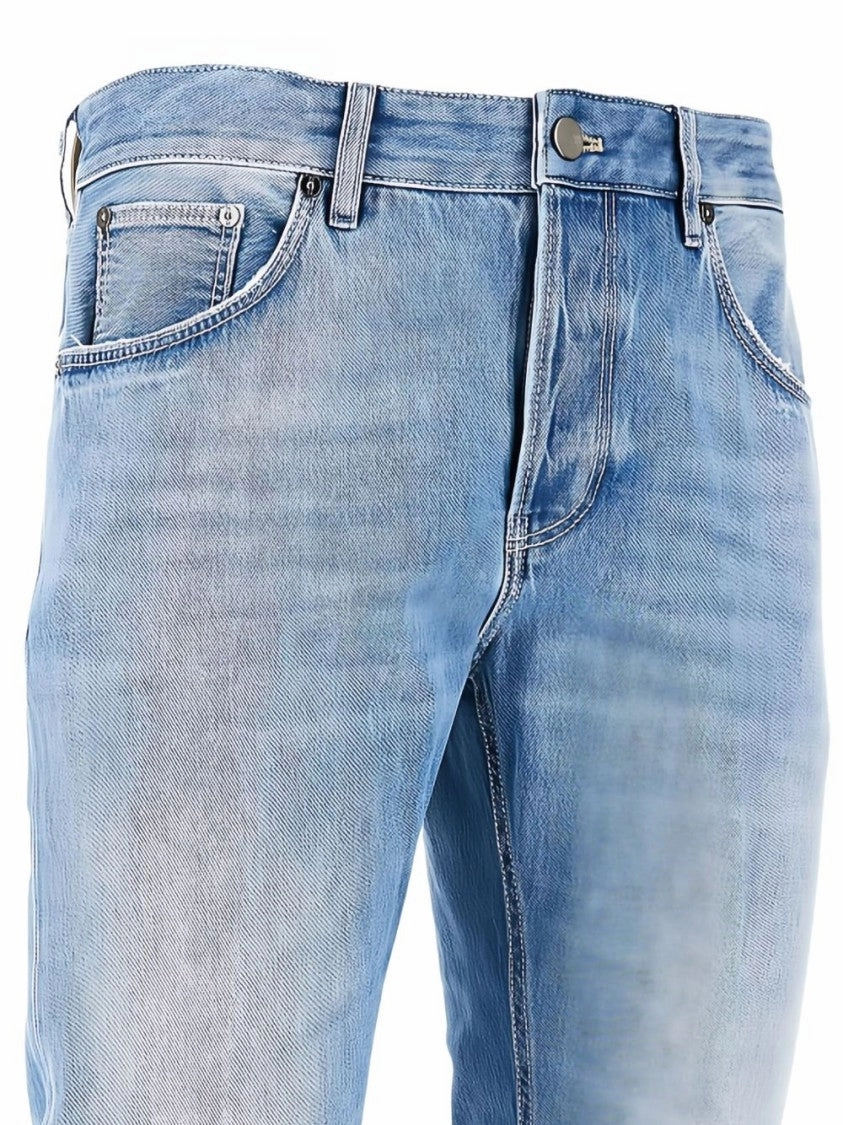 Indigo Blue Trousers With Concealed Fly