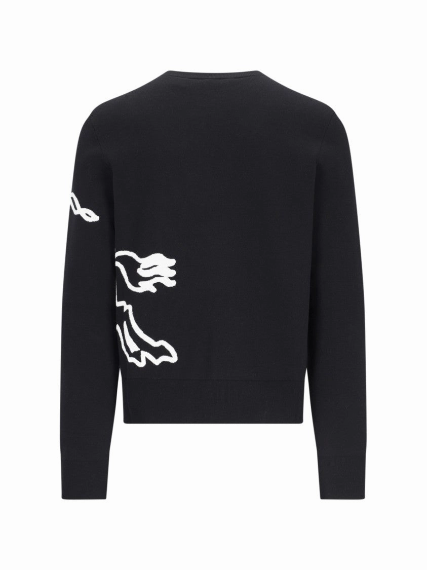 Intarsia Logo Sweater ?C Black
