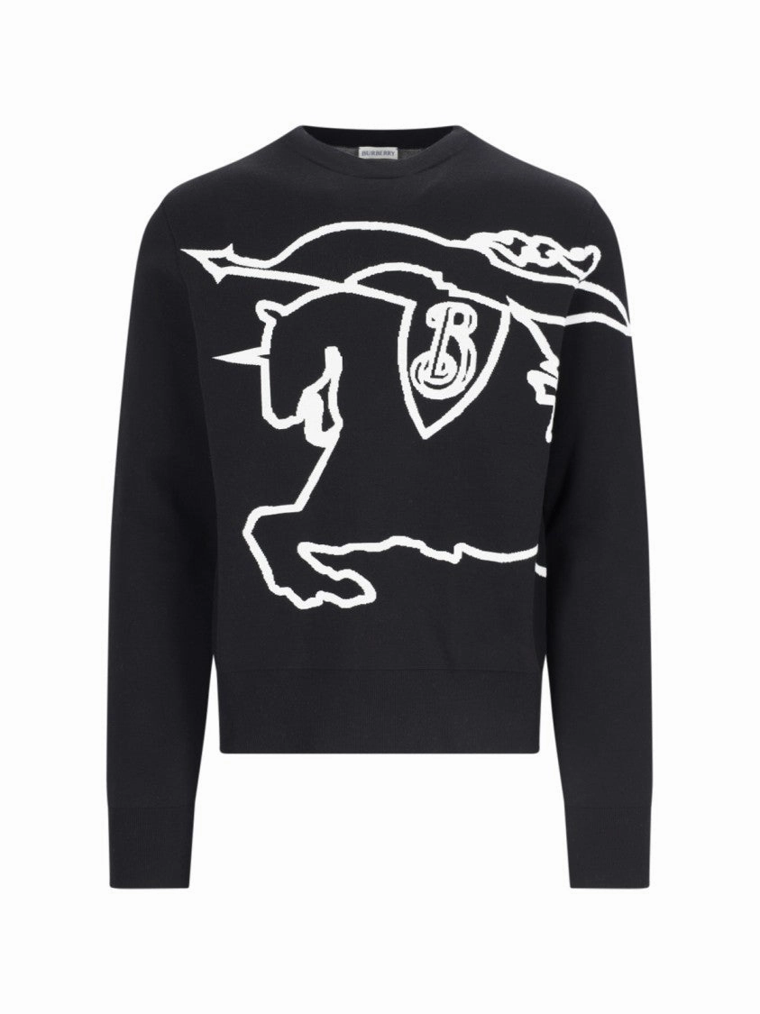 Intarsia Logo Sweater ?C Black