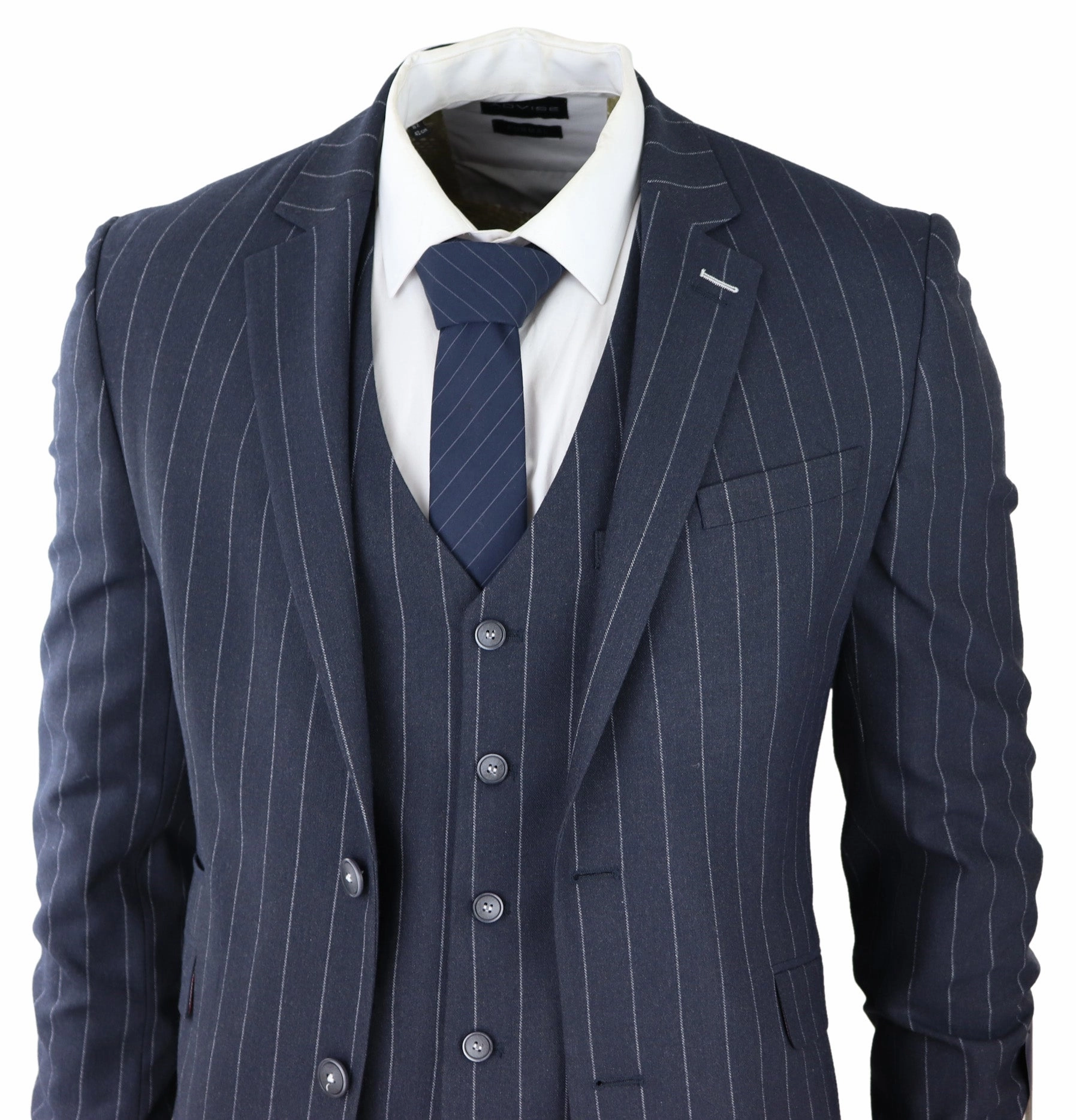 Invincible 3 Piece Suit Pinstripe