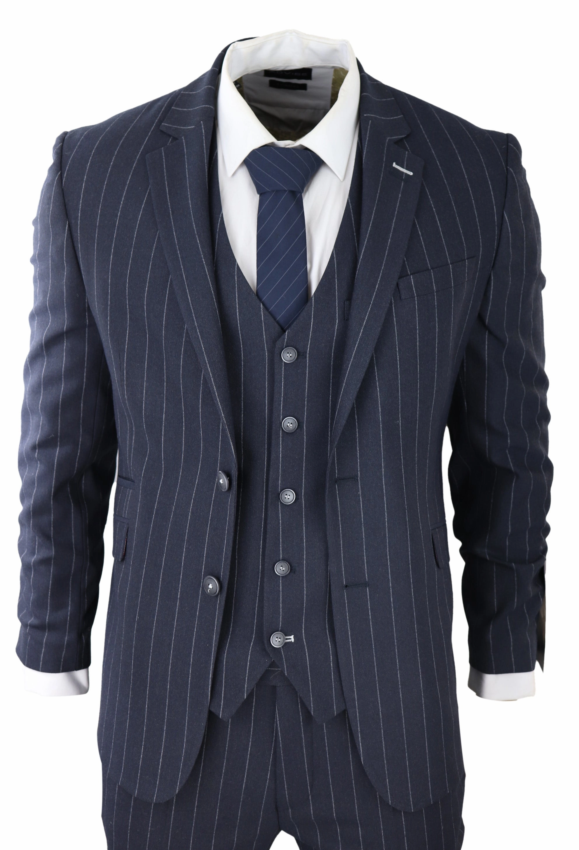 Invincible 3 Piece Suit Pinstripe