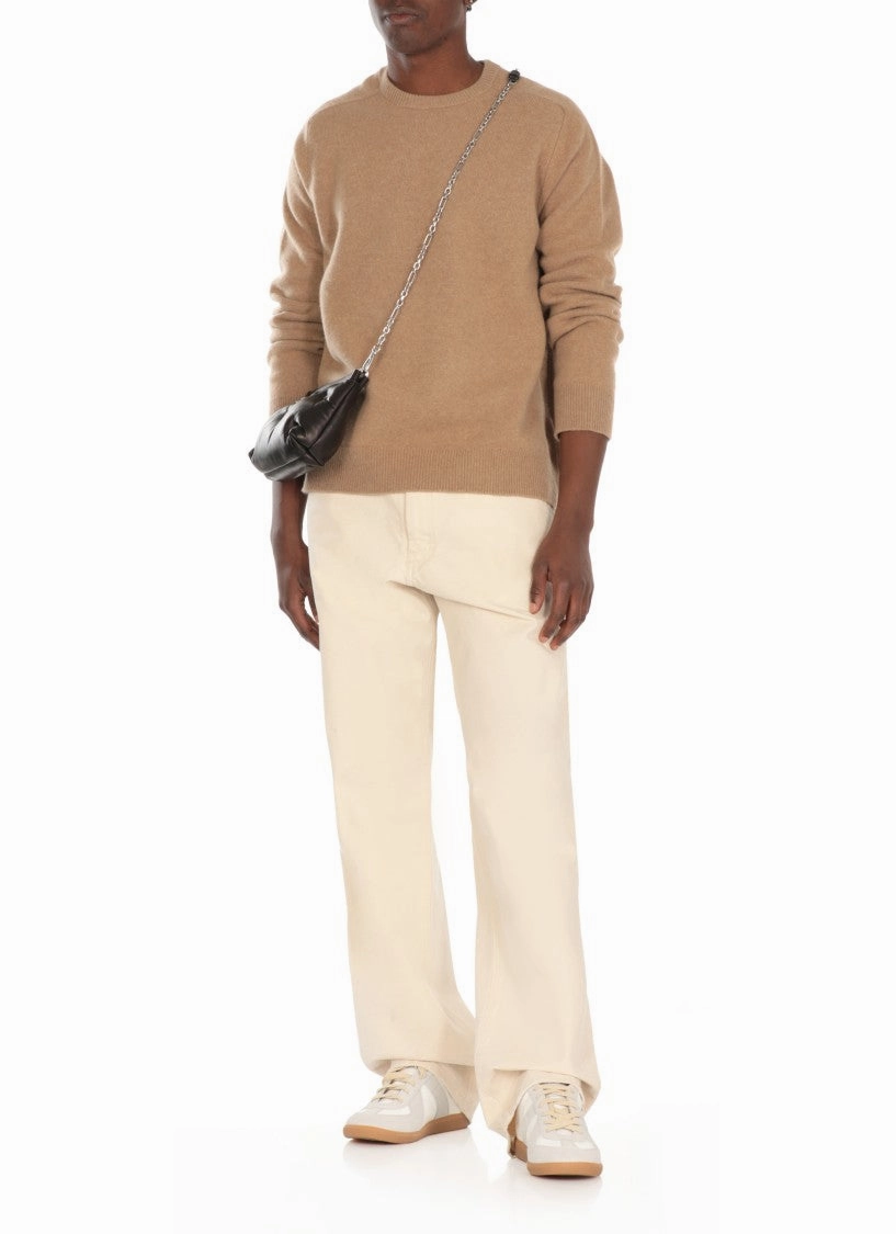 Ivory Cotton Cargo Pants