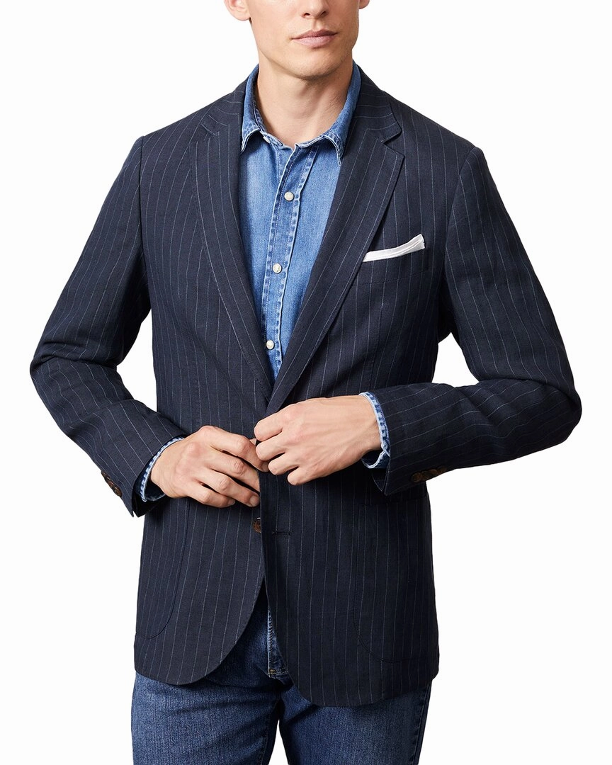 J.McLaughlin Pinstripe Lisbon Linen Shirt