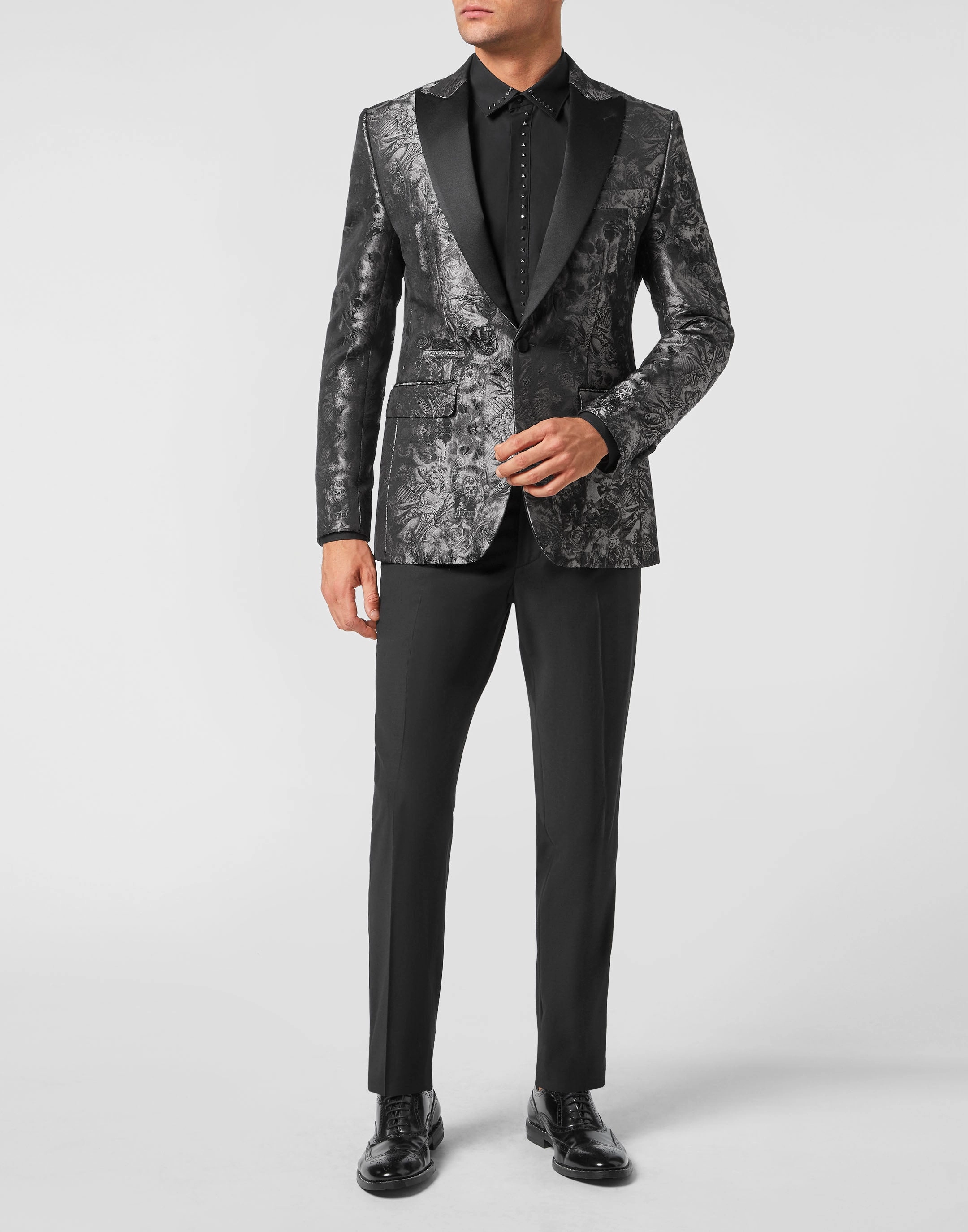 Jacquard Blazer Lord fit Gothic Plein with Crystals