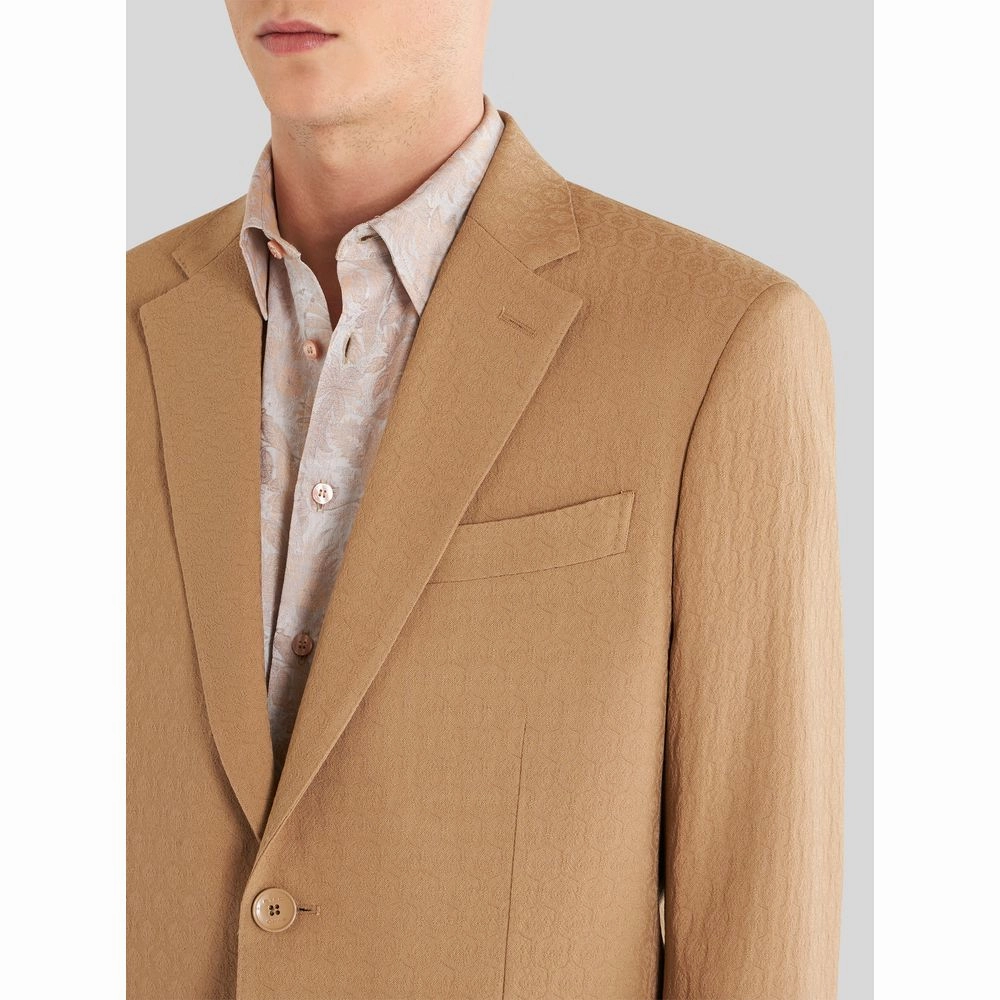 JACQUARD JACKET WITH TIE PRINT DESIGNS