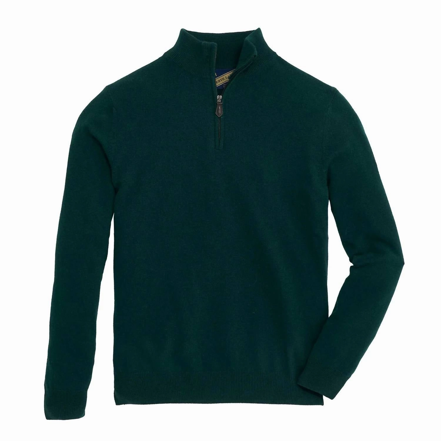 James Cashmere 1/4 Zip Sweater In Botanical Garden