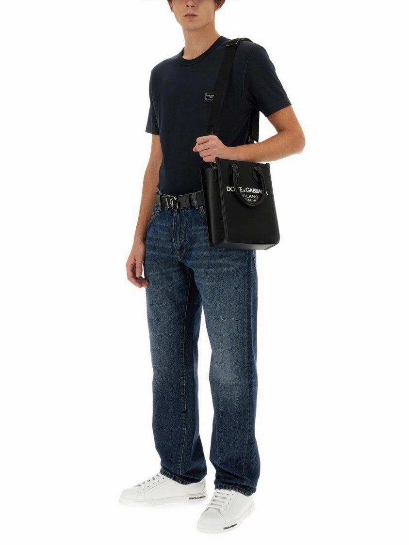 Jeans With Logo Plaque