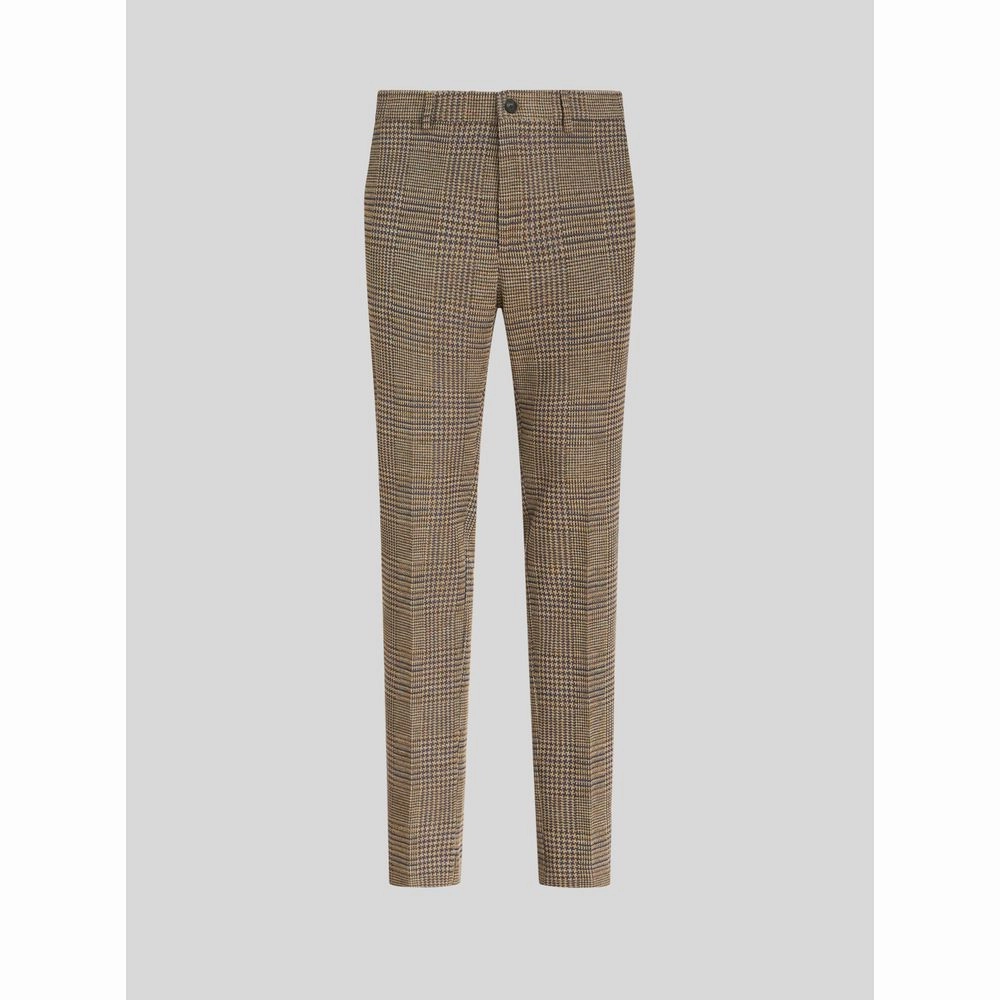 JERSEY TROUSERS WITH CHECK PATTERN