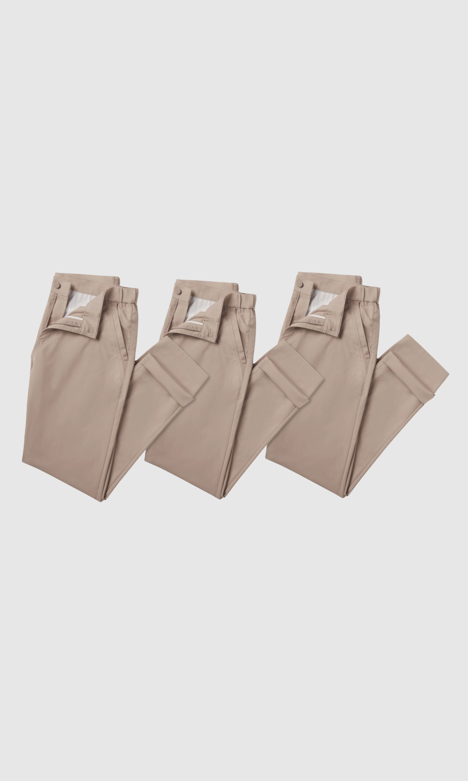 Jetsetter Tech Pant Slim Fit 3-Pack in Oat Khaki