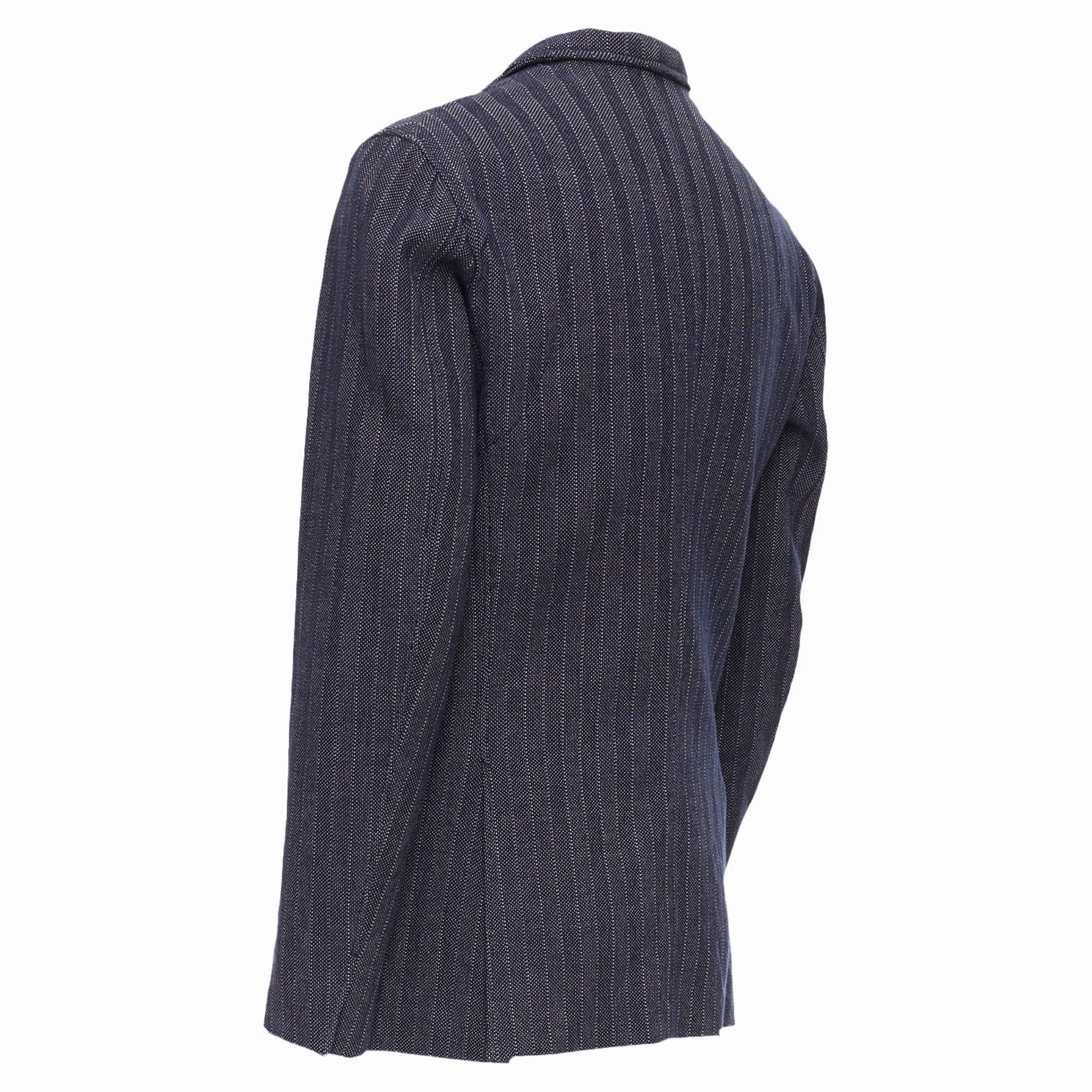 Jil Sander Cotton Striped Double Breasted Blazer