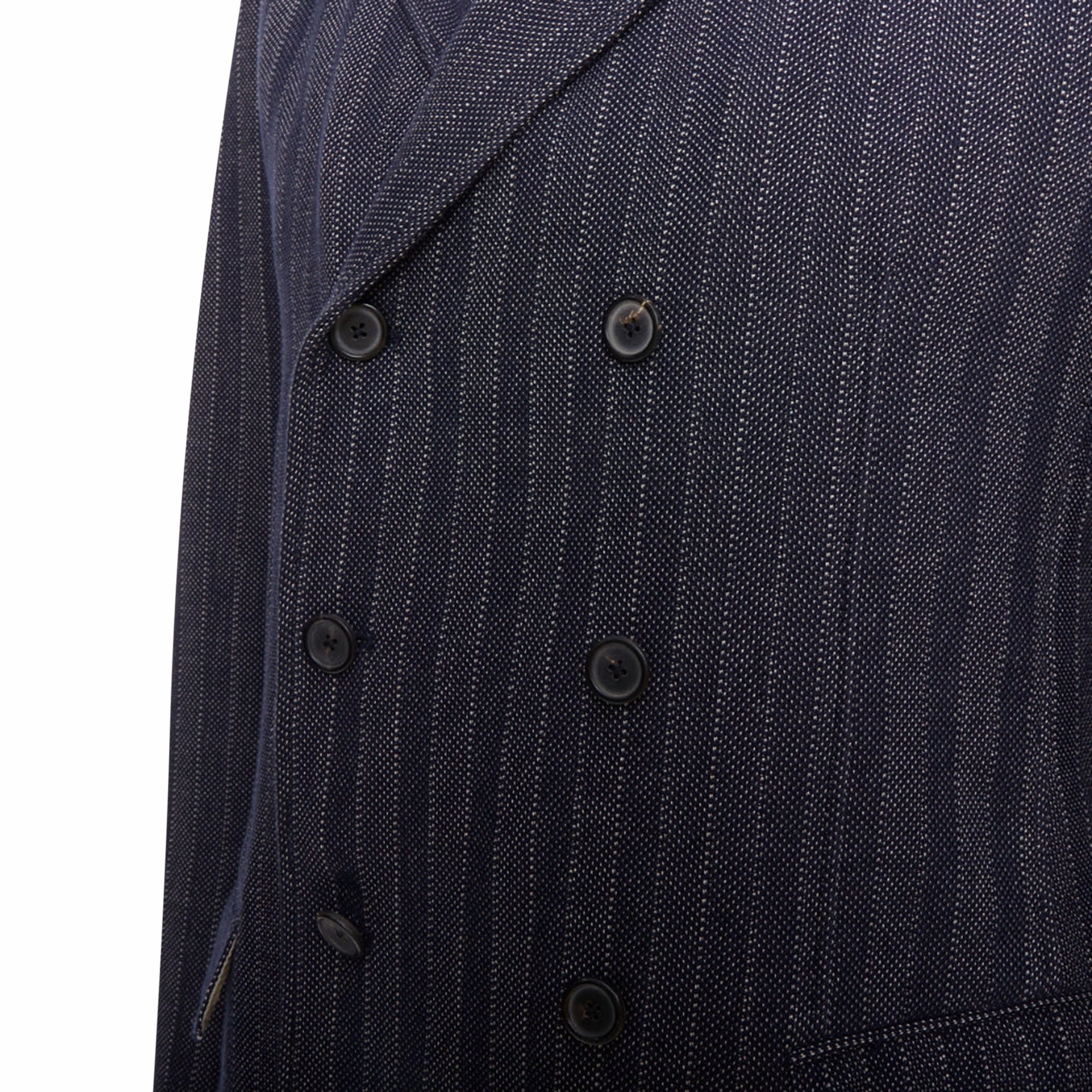 Jil Sander Cotton Striped Double Breasted Blazer