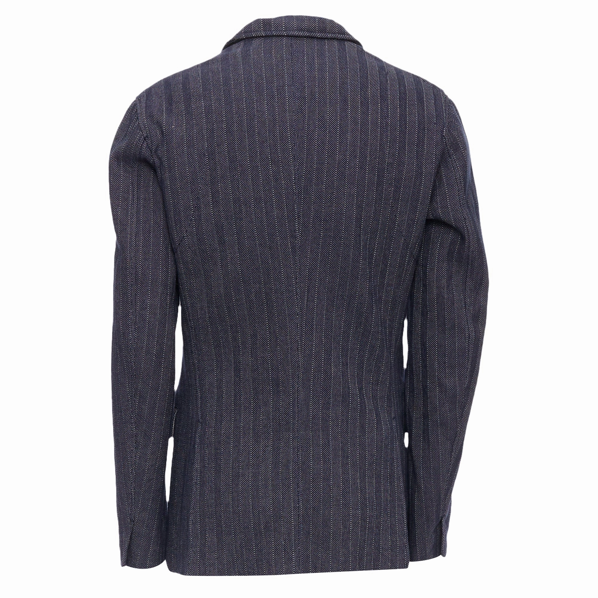 Jil Sander Cotton Striped Double Breasted Blazer