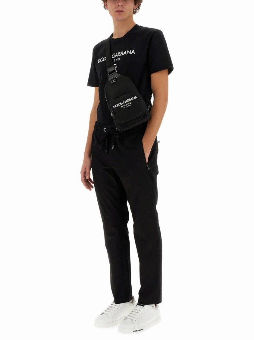 Jogging Pants With Plaque Detail