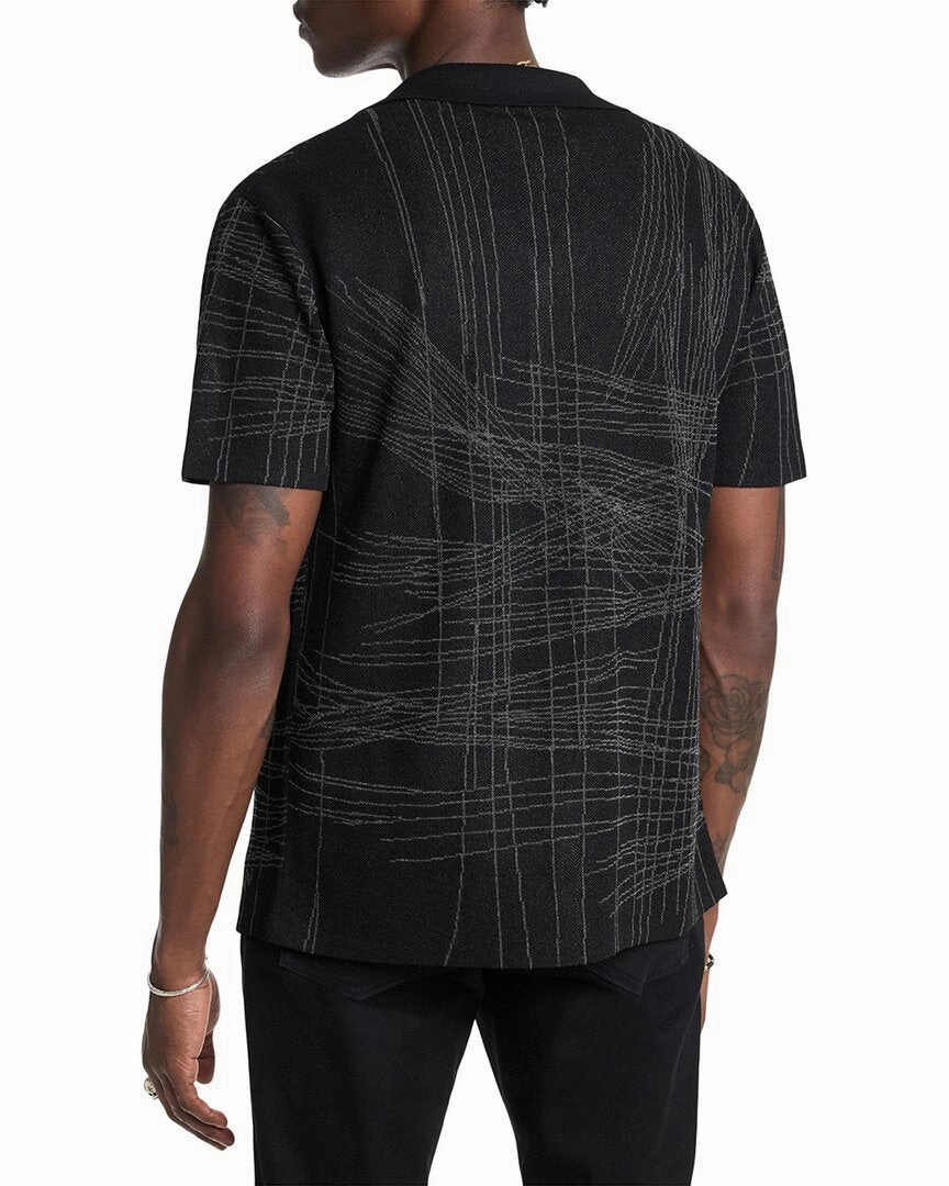 John Varvatos Simon Unraveling Jacquard Shirt
