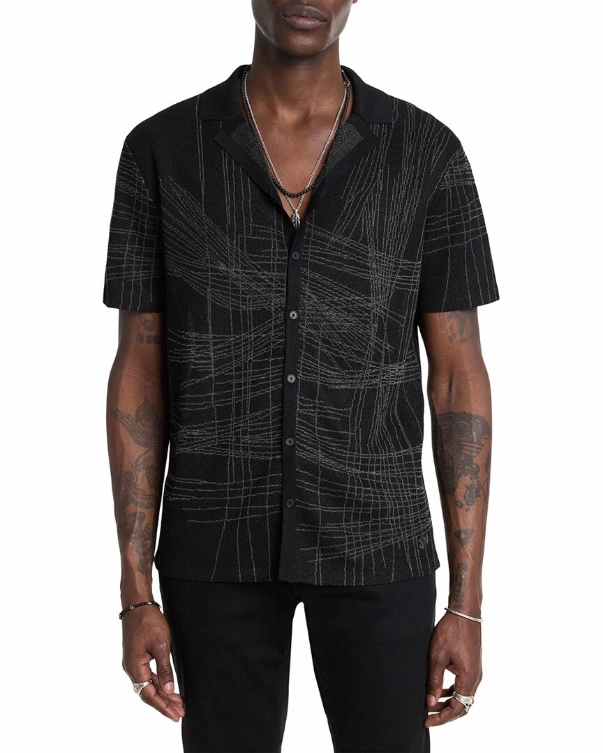 John Varvatos Simon Unraveling Jacquard Shirt